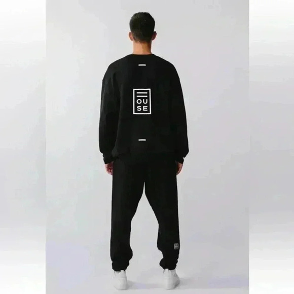 HOUSE iD Pullover Black Crewneck Sweatshirt Adult Size S oversized relaxed urban - Picture 4 of 16